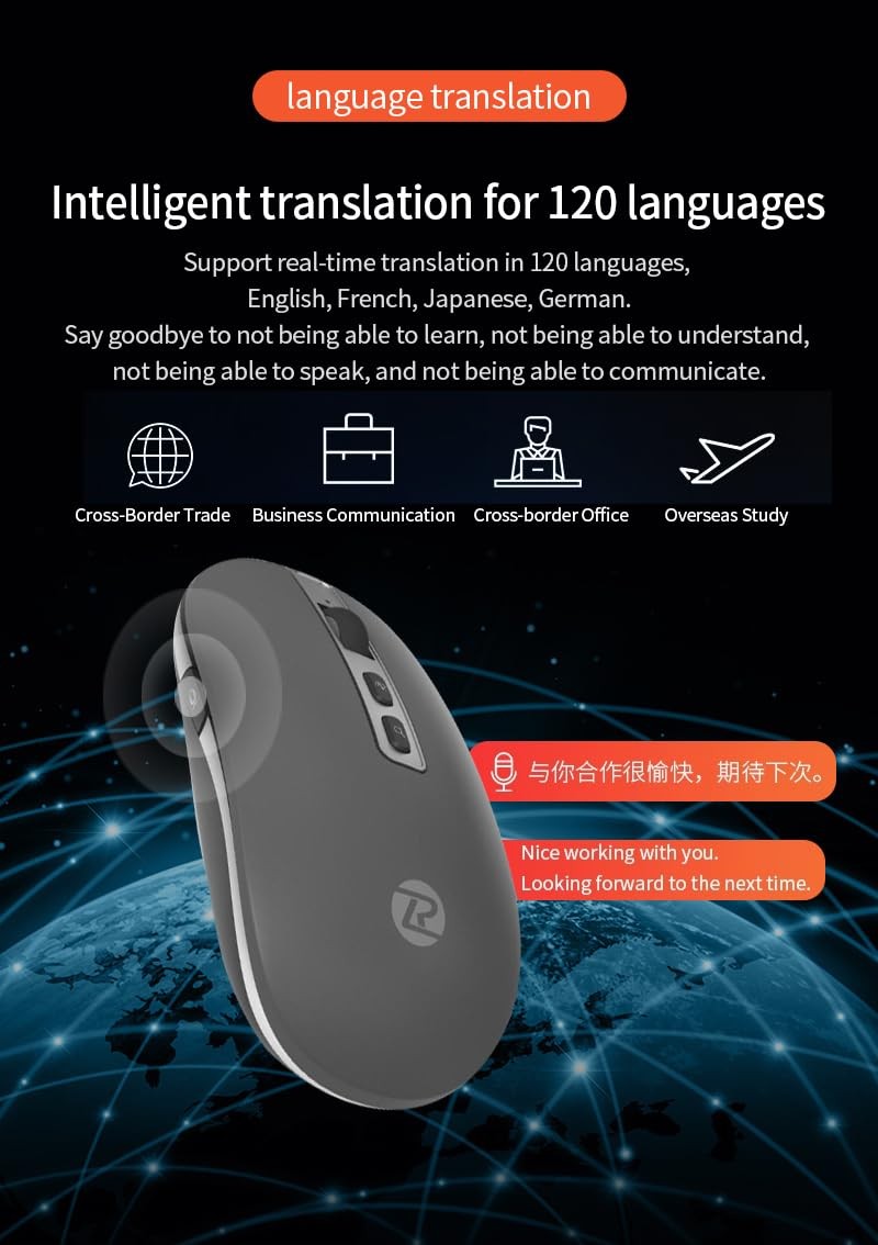 Smart Voice Typing Wireless Bluetooth Mute Mouse