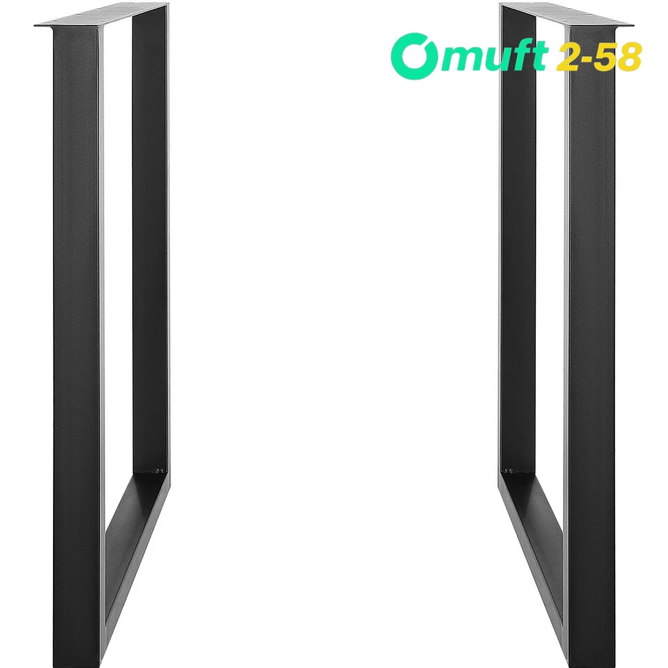 New Pair Metal Table Legs 28 Inch Square Frame for DIY Dining Kitchen Table Desk