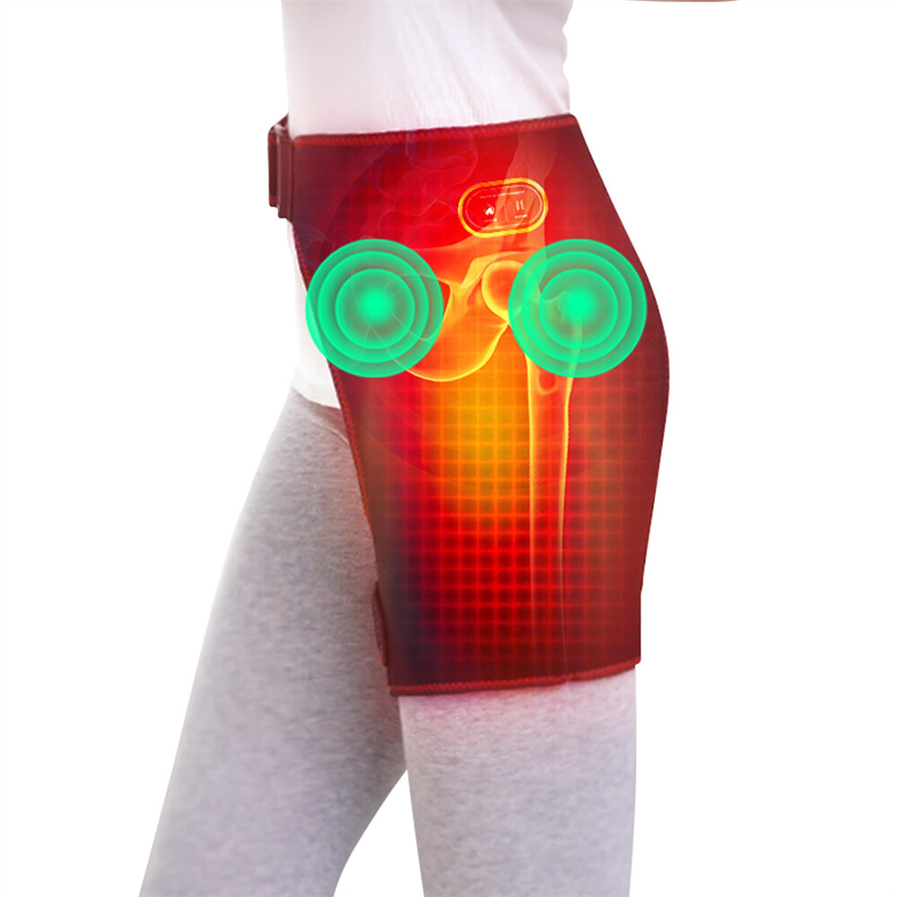 Heating Hip Wrap Brace 3 Heating Modes Adjustable Belt Pain Relief Thigh US