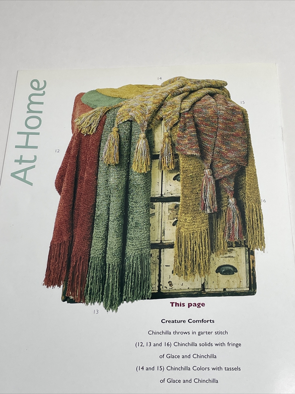 Berroco At Home Blanket Pillow Throw Knitting Pattern