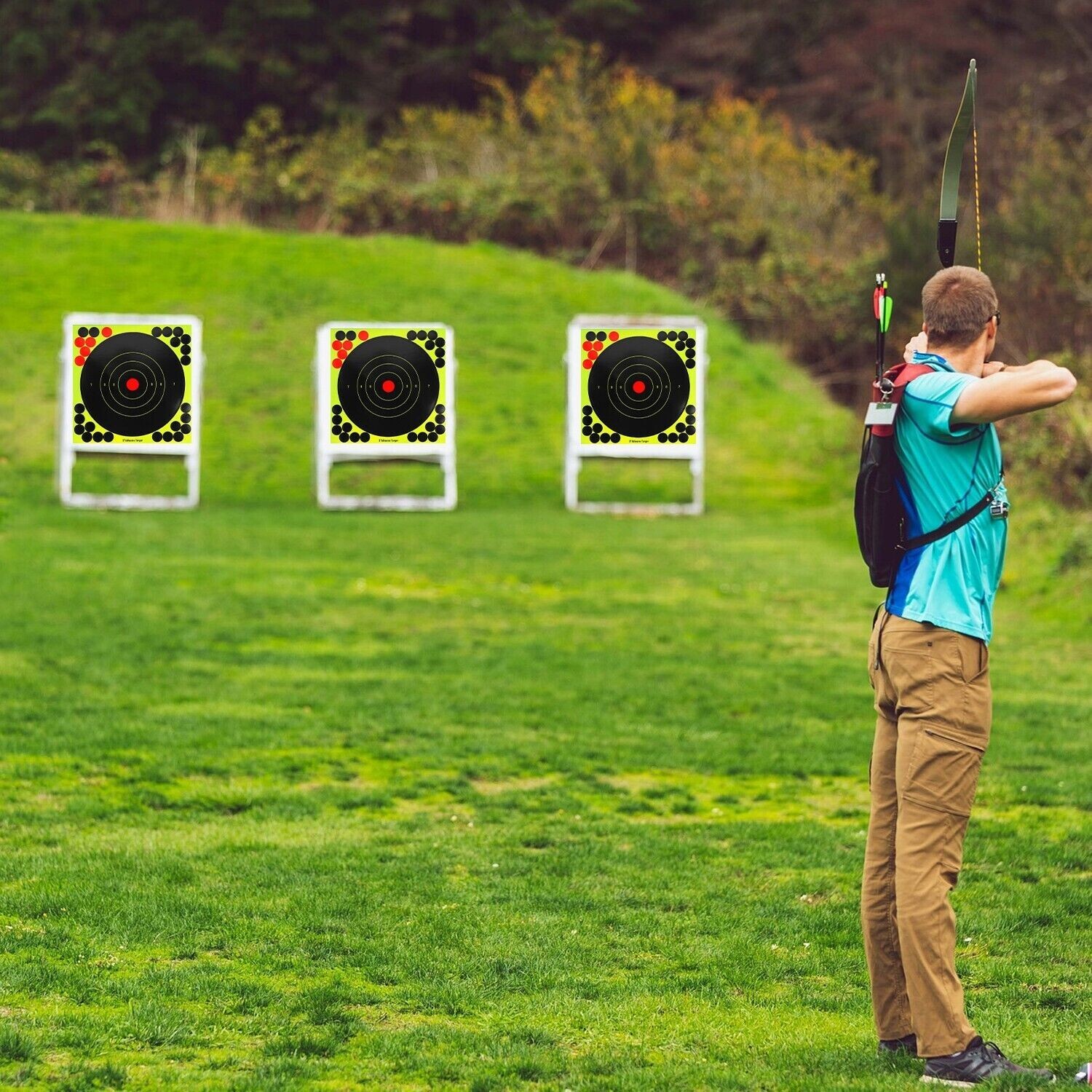 50-Pack Stick Shooting Targets - for Outdoor/Indoor Training, Easy to Use
