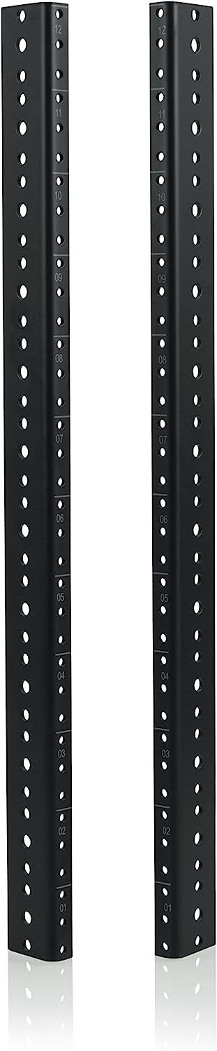 Gator Rackworks Heavy Duty Steel Rack Rail Set; 12U Rack Size (GRW-RACKRAIL-12U)