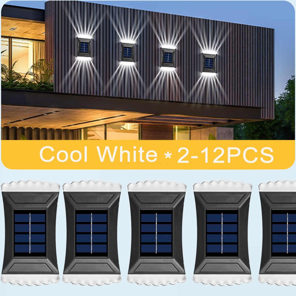 2-12 PACK LED Solar Power Fence Lights Garden Wall Door Stair Step Outdoor Lamp
