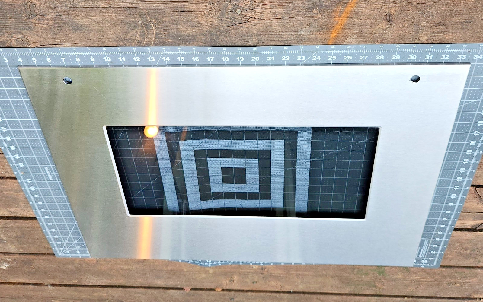 Thermador Range Oven 00144632 Outer Door Panel SS Stainless ~ Nice Condition