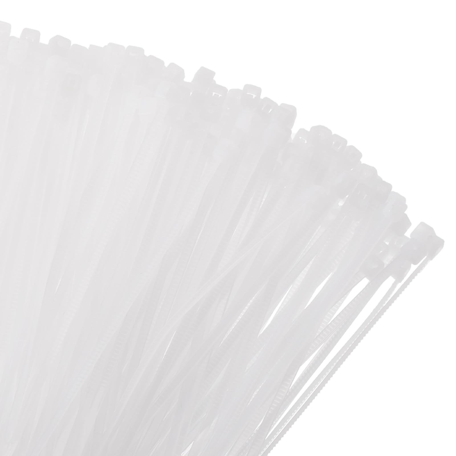 1000pcs 3 Inch 1/8 Inch Nylon Cable Zip Ties 11 Lbs Self~Locking White Wraps