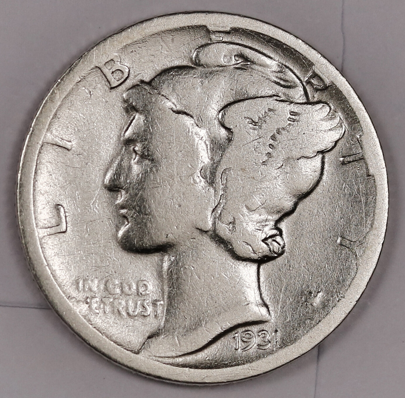 1931-d Mercury Dime.  Better Grade.  Inventory I.  176303