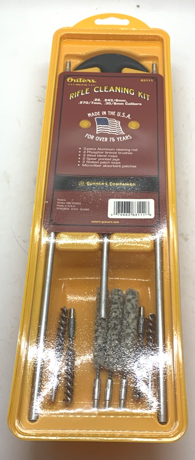 Outers .22 to .30 Caliber Rifle Cleaning Kit 83111