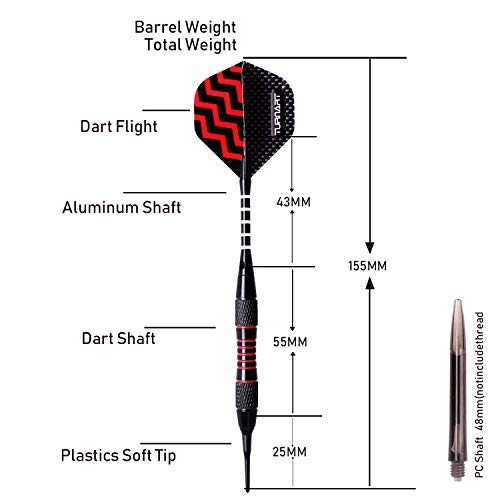 Professional Soft Tip Darts Set - Tungsten Plastic Tip Darts