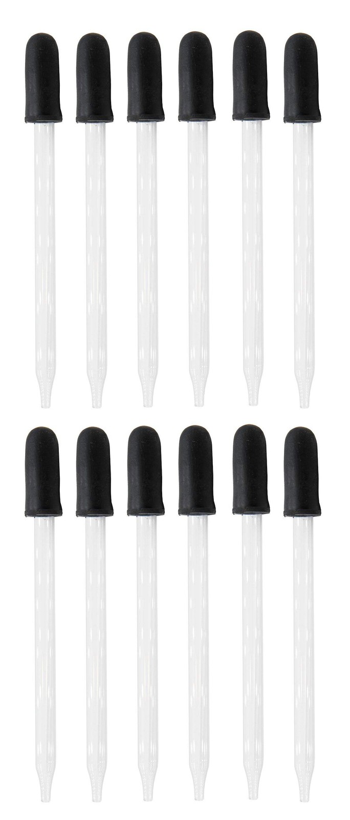 Dropper, Glass, Straight Tip, 4in, Pack of 12