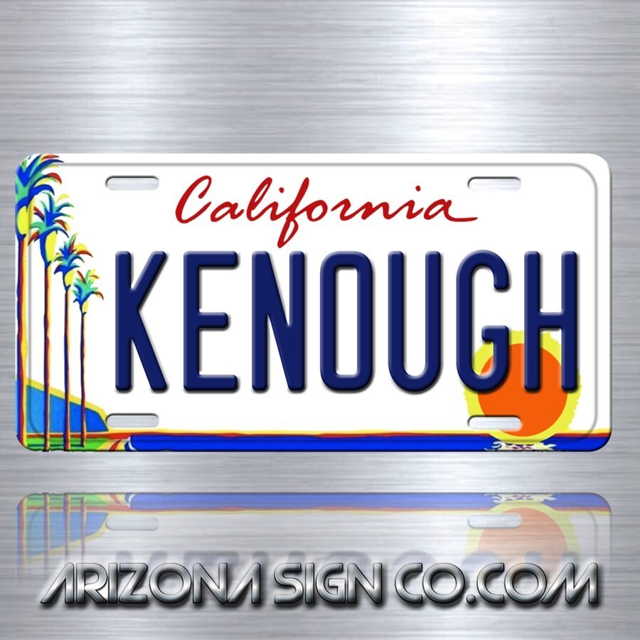 KENOUGH Barbie movie Ken California Palm Tree Aluminum Vanity License Plate Tag
