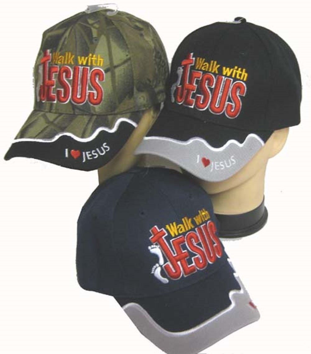 Walk With Jesus Christian Christ Camouflage Camo Embroidered Cap CAP823 Hat