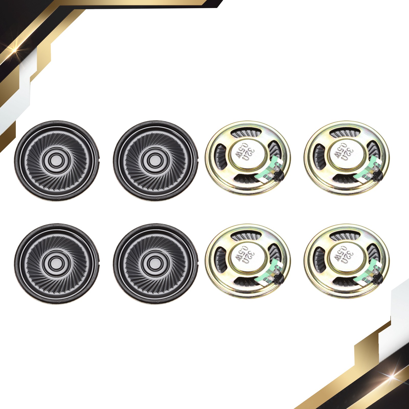 8Pcs 0.5 W 32 Ohm DIY Magnetic Speaker 40mm Round-shape Loudspeaker