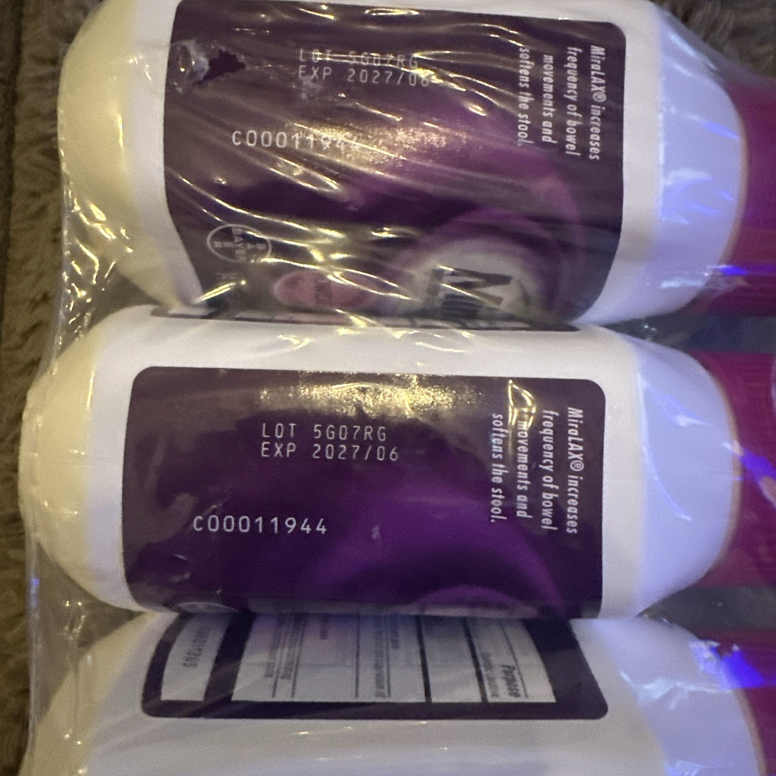 MiraLAX Gentle Constipation Relief Laxative Powder with Stirre, PEG 3350- 3 Pack