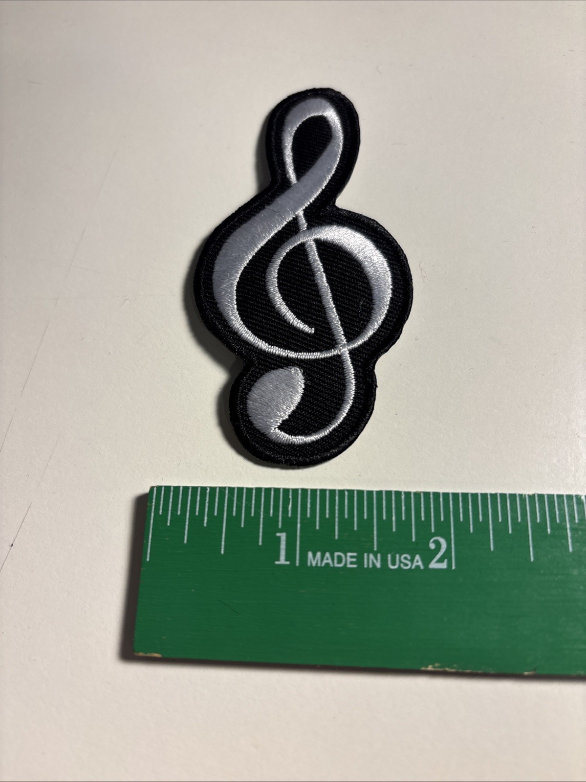 Treble Clef Embroidered Patch