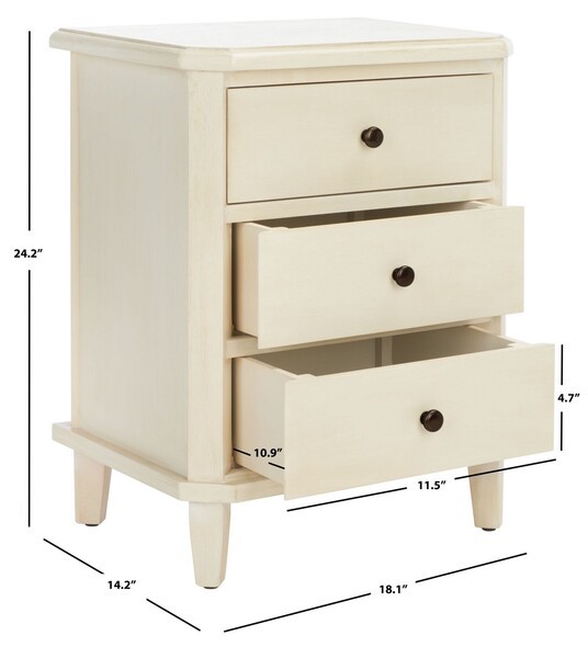 Safavieh JOE NIGHT STAND W/STORAGE DRWS, Reduced Price 2172780729 AMH6629D
