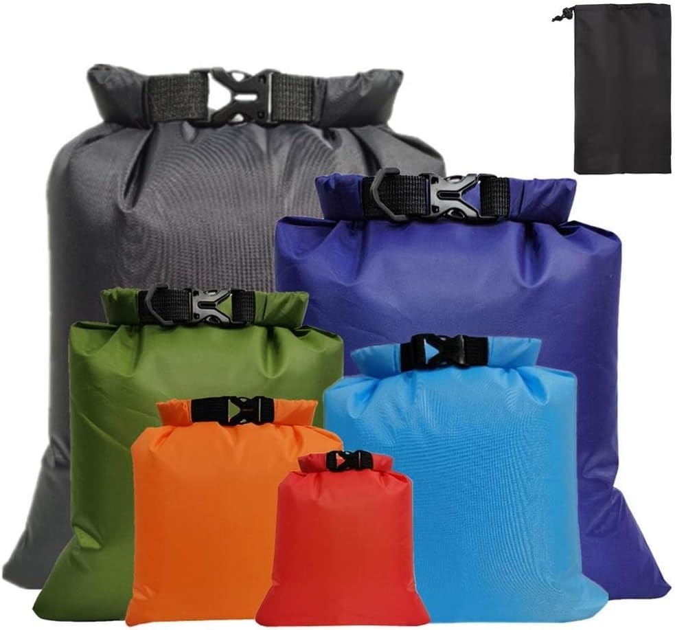 Dry Bag, 6-Pack Ultralight Dry Sack, Outdoor Roll Top Drybags |