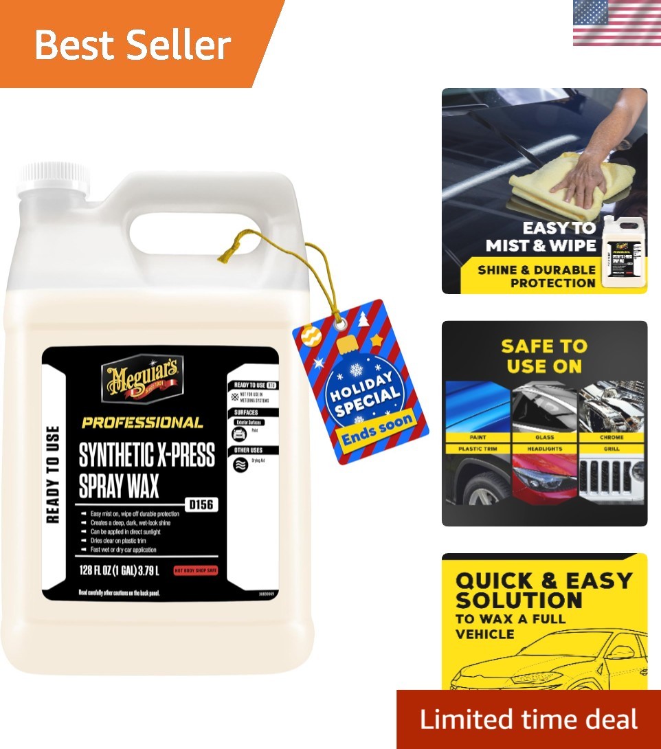 Deep Shine Car Spray Wax, VOC Free – Effective on Wet/Dry Surfaces, 1 Gallon