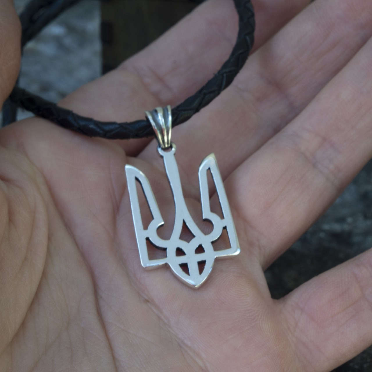 Silver pendant "Classic Trident" Ukraine 2026 new.