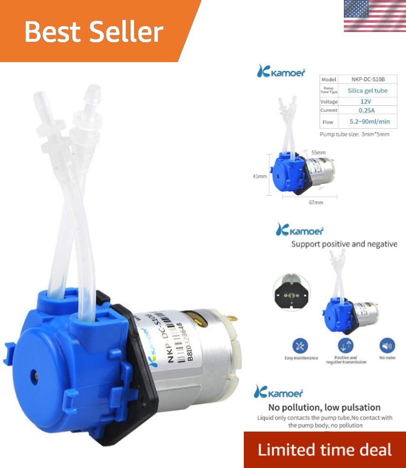 Kamoer NKP low flow peristaltic pump 12V dc DIY liquid small dosing pump for ...
