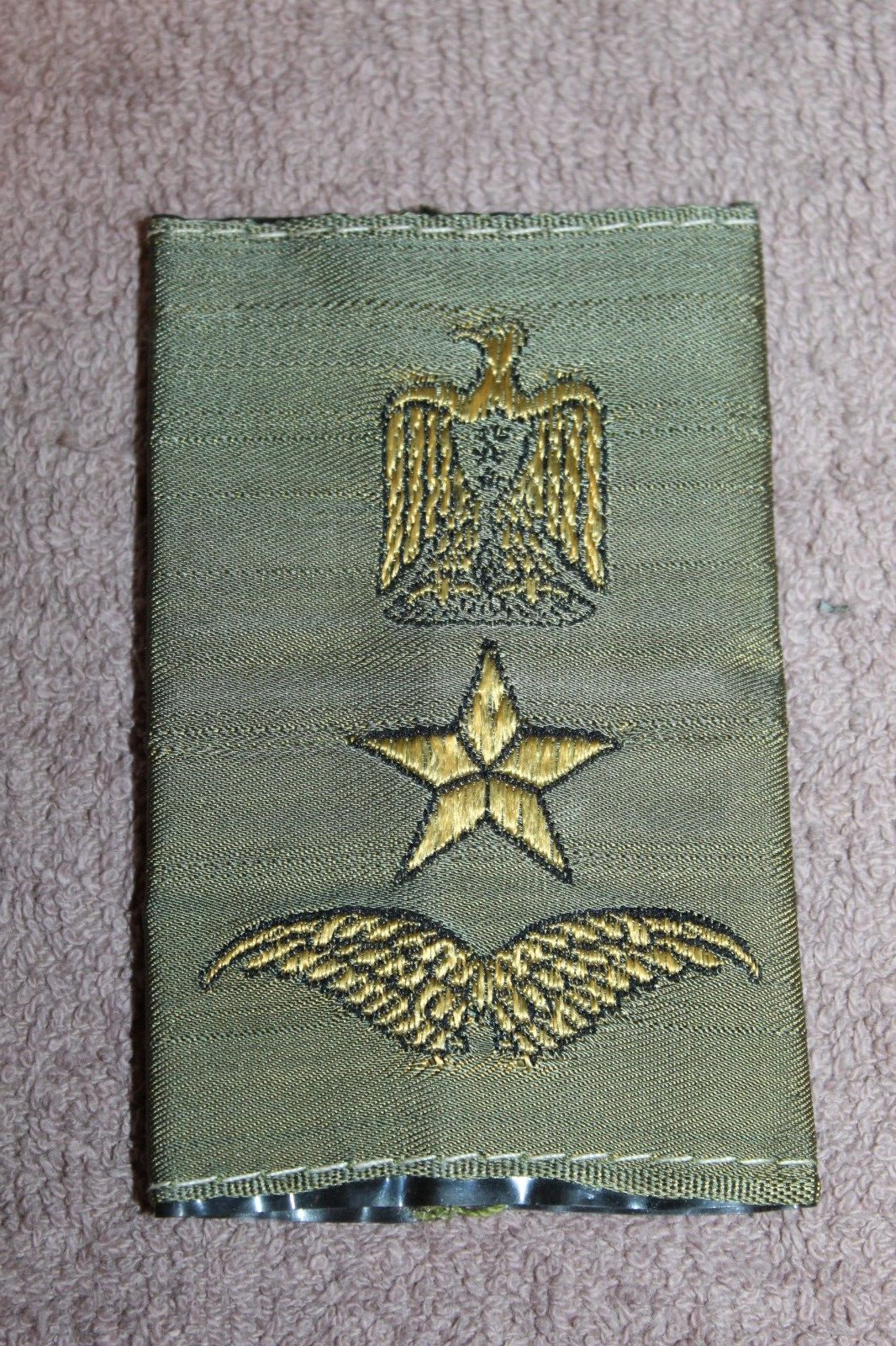 One Original Pre 2003 Iraqi Air Force Officers Cloth Uniform Shoulder Board