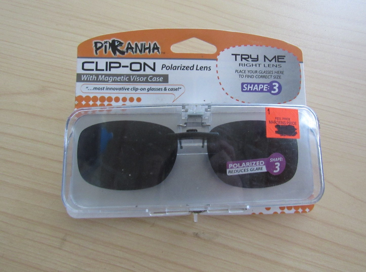 New Piranha Clip On Polarized Lens with Magnetic Case Shape 3