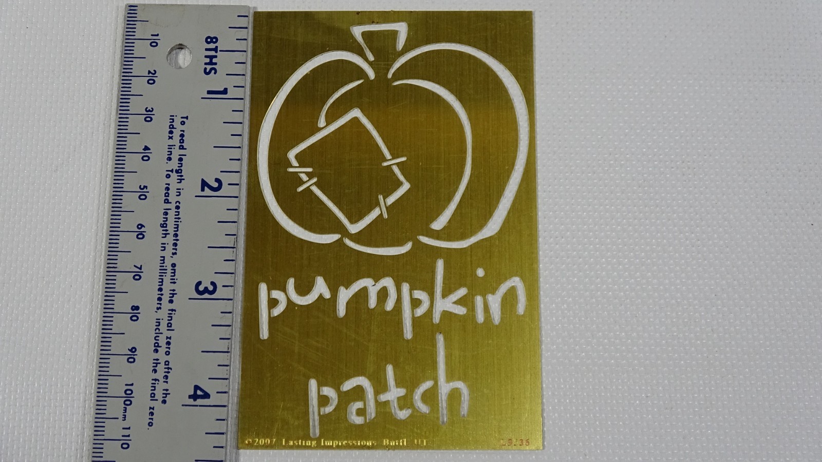 Pumpkin Patch Lasting Impression - Stencil Template - L9536 - 2007