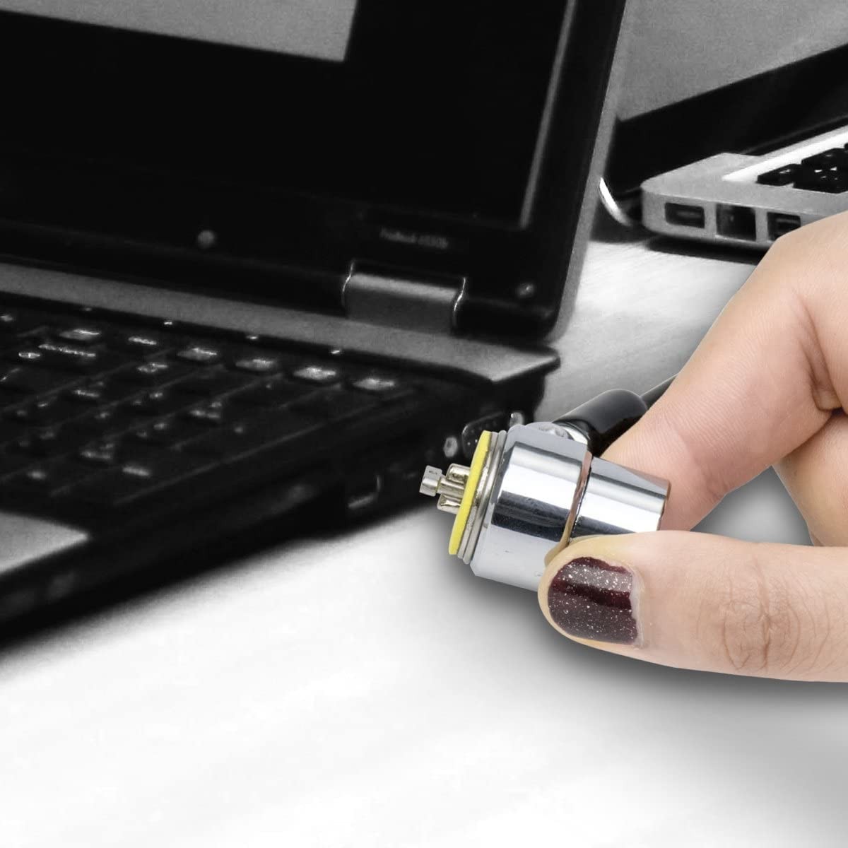 Laptop Cable Lock Retractable Hardware Cable Lock with Anchor Plate with Lapt...