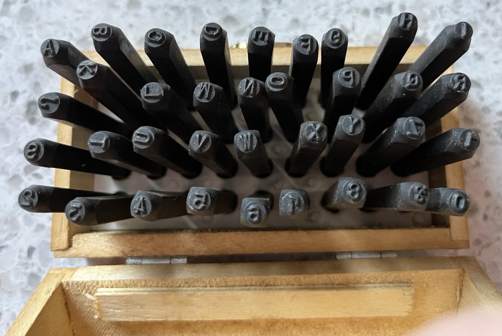 Pittsburgh 36Pcs 1/8" High Carbon Steel Metal Punch Letter & Number Stamping Set