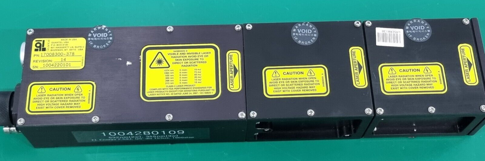 QUANTEL BIG SKY Laser Head 17008300-378 Rev14