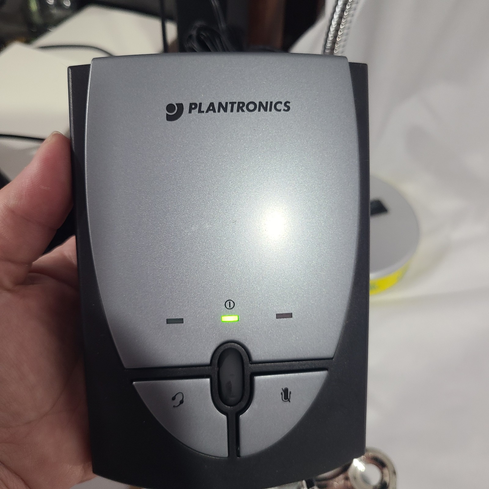 Plantronics S12 Corded Telephone Headset Hands Free System Tested Working EUC