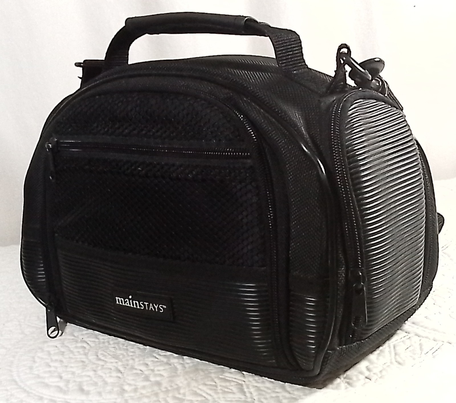 Mainstays Durable Essential Black Nylon Camera Bag w/ Functional Compartments