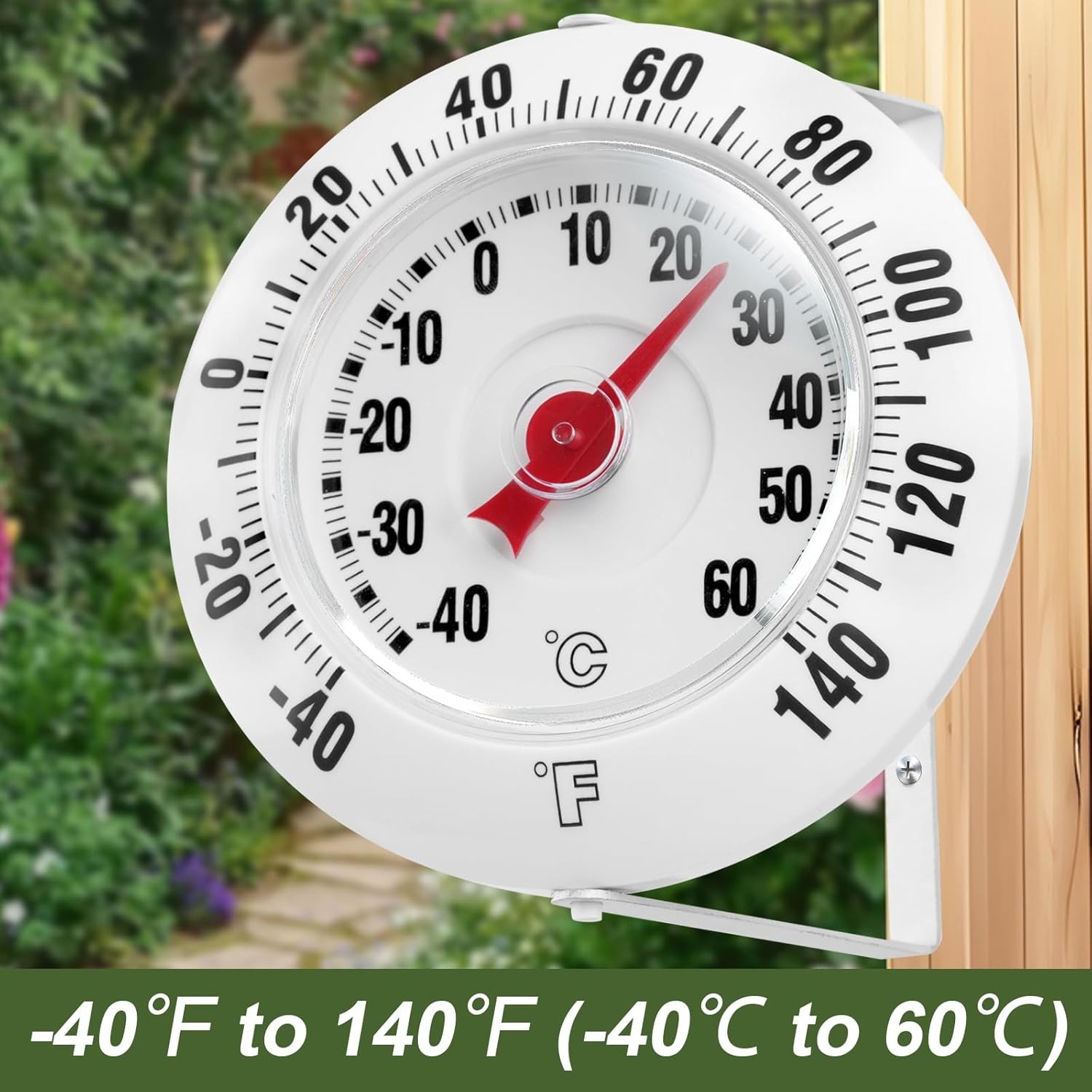 Springfield Indoor Outdoor Big and Bold Dial Thermometer, Wireless Thermometer
