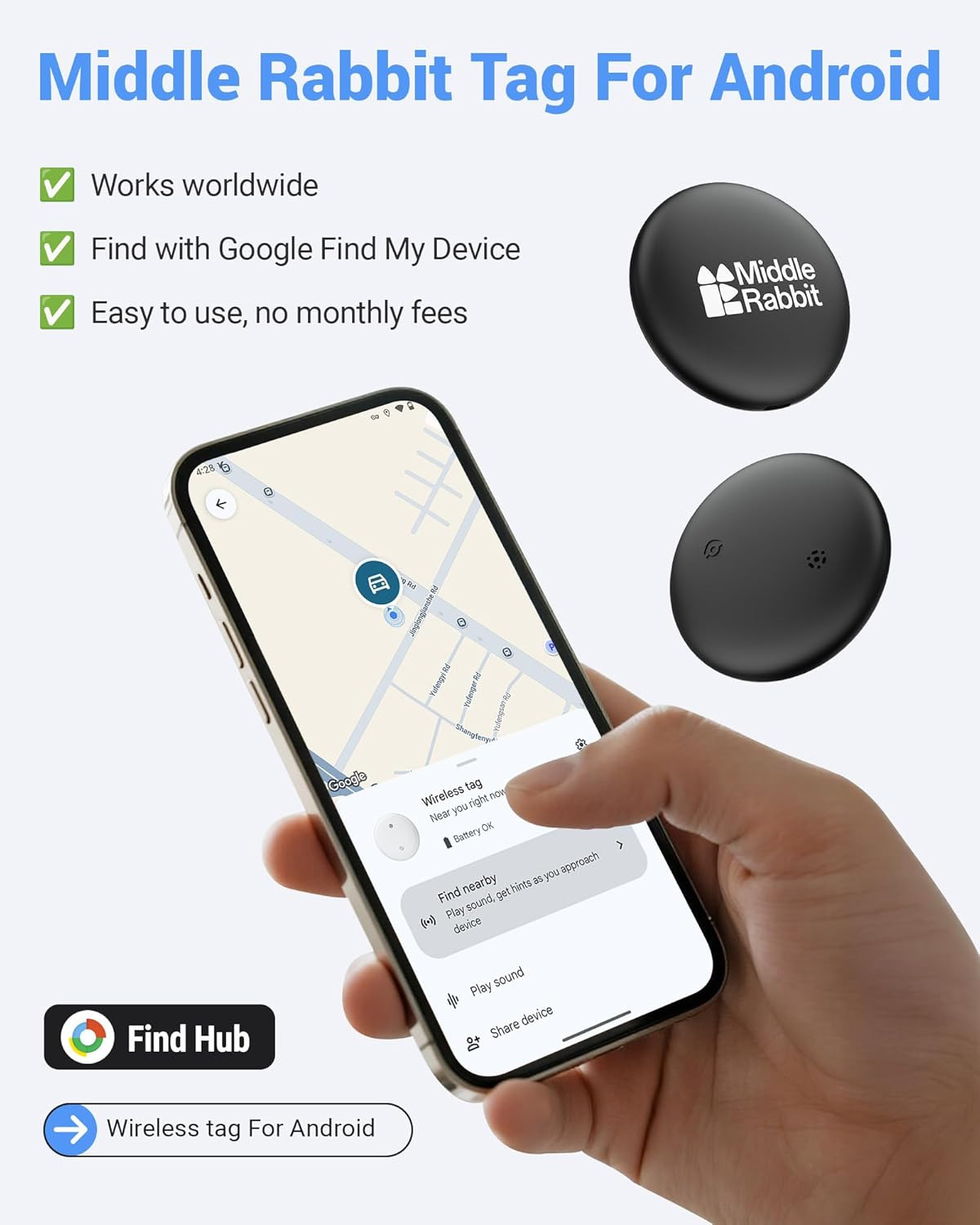 GPS Tracker Tag Kids Hidden Android Only Tracking Device Child Elderly Monthly