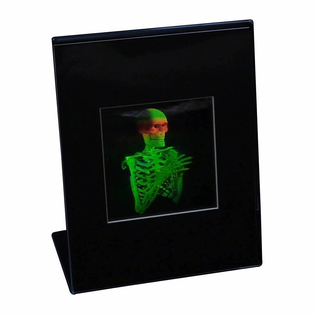 3D Skeleton 2-Channel Hologram Picture DESK STAND Collectible EMBOSSED Type Film