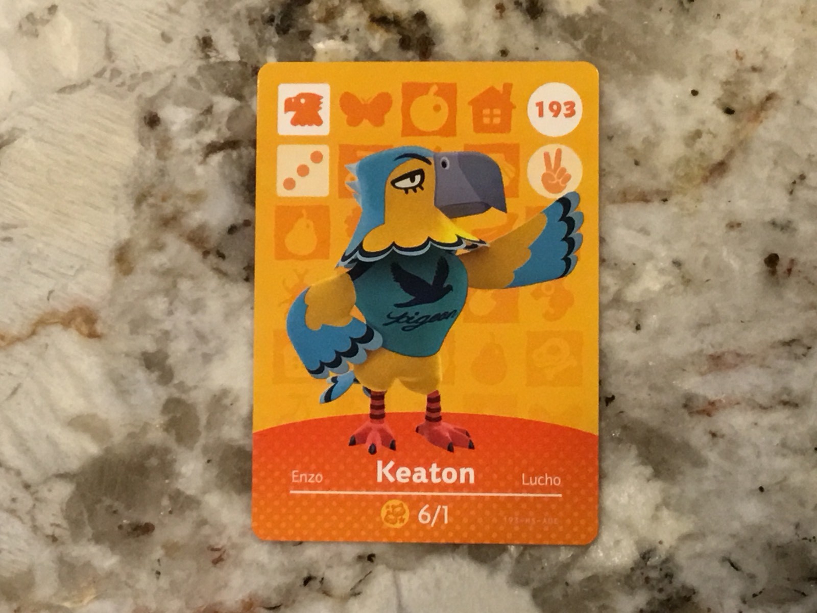 KEATON #193 Animal Crossing Amiibo Authentic Nintendo Mint Card From Series 2