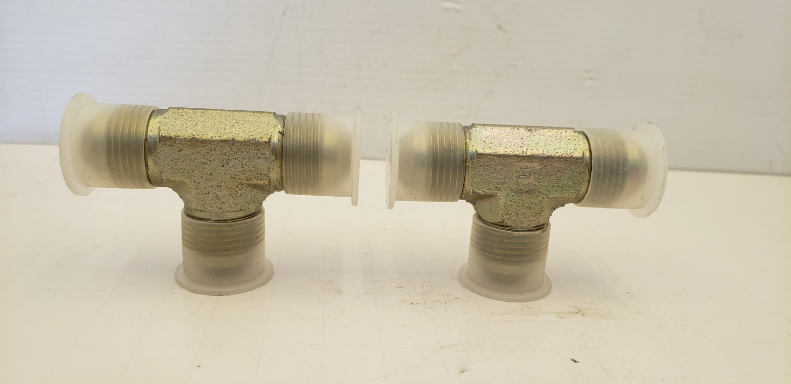 PARKER 8-JTX-S TRIPLE LOCK MALE UNION TEE, 1/2" 37° 3/4"-16 FLARE (LOT OF 2) NNB