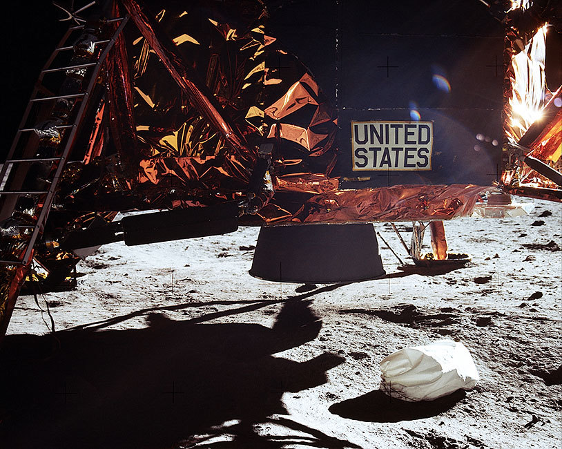 APOLLO 11 LUNAR MODULE SKIRT IN SPACE 8x10 GLOSSY PHOTO PRINT