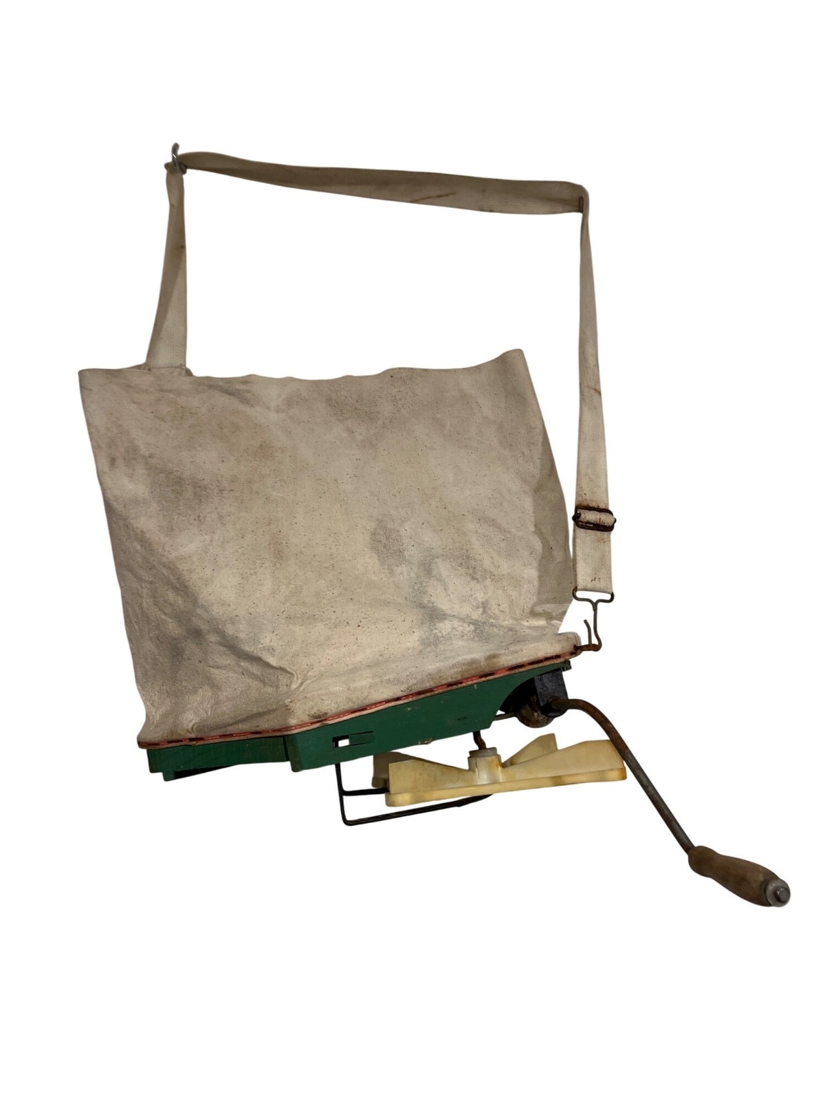 Vintage Cyclone Heavy Duty Fertilizer & Seed Sower With Adjustable Canvas Strap