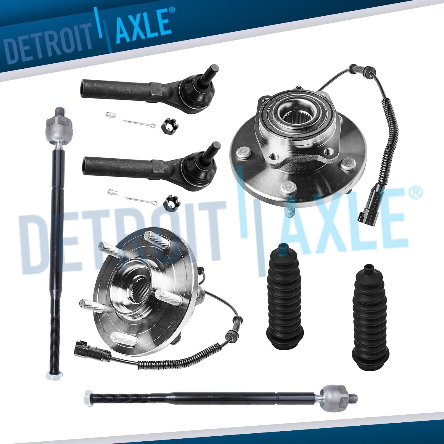 Front Wheel Bearing Hubs Tie Rods for Dodge Grand Caravan Chrysler Town Country