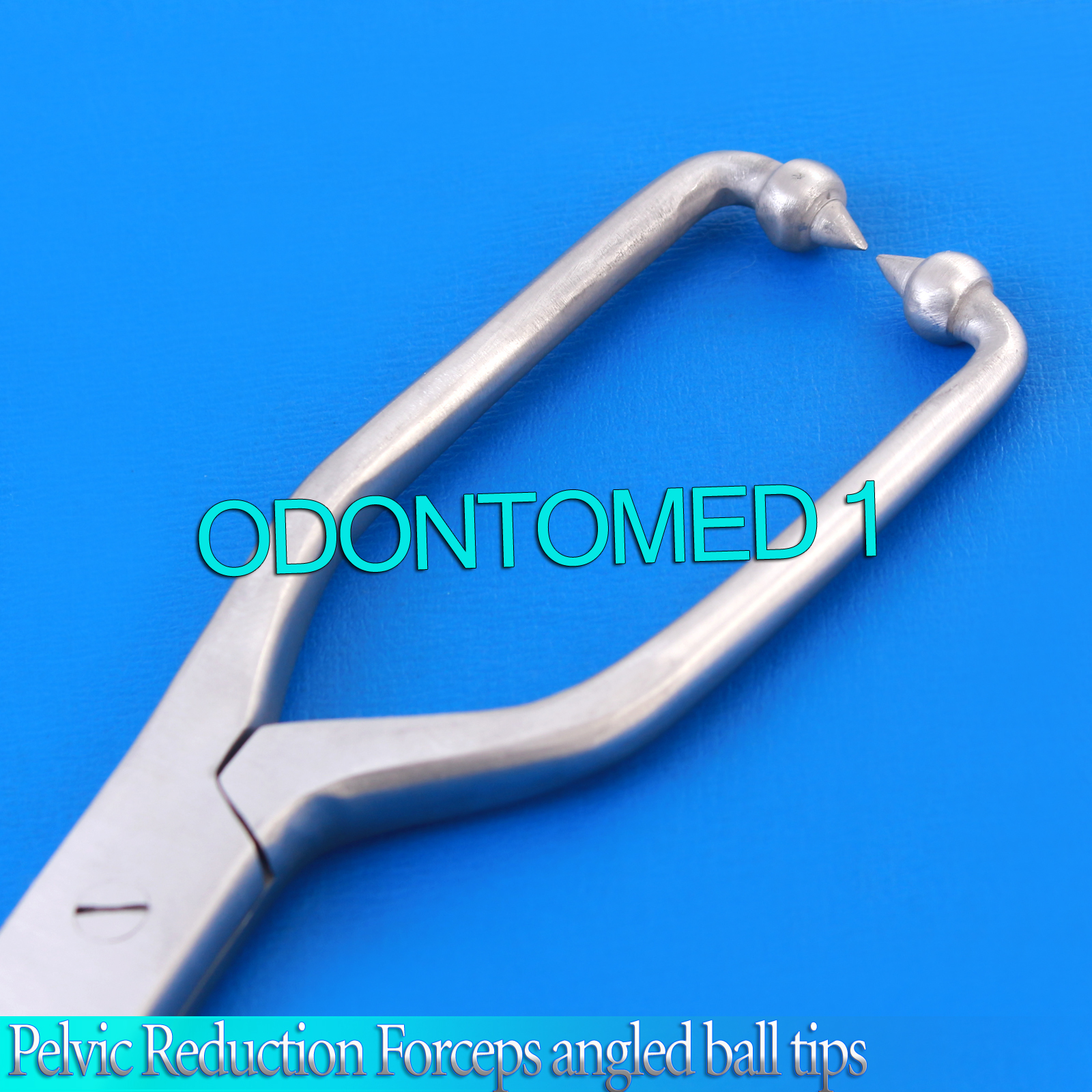 Pelvic Reduction Forceps 9 ½” angled short ball tips