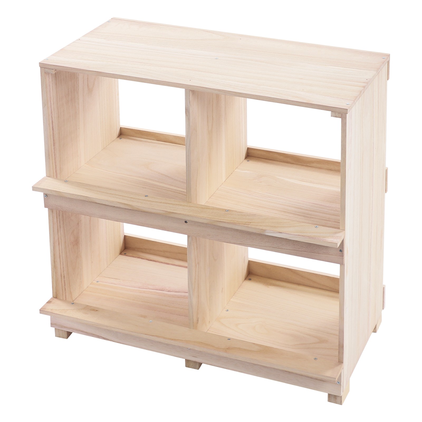 2 Tier Chicken Laying Boxes 4 Hole Nesting Box for Chickens Wooden Nesting Boxes
