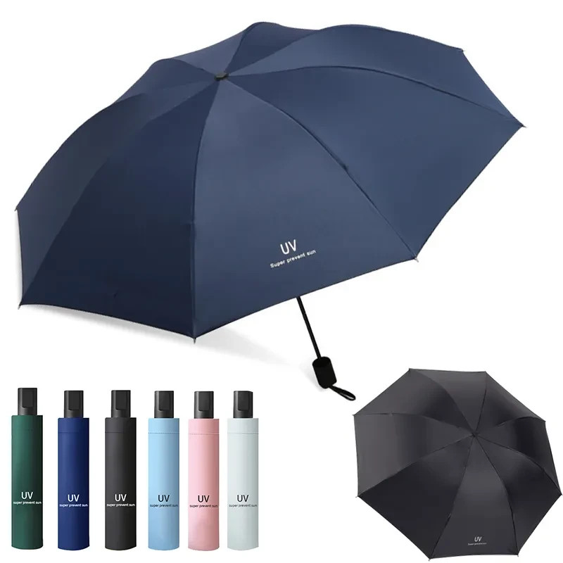 Automatic Compact Umbrella Travel Sun Anti UV 3 Folding Rain Windproof