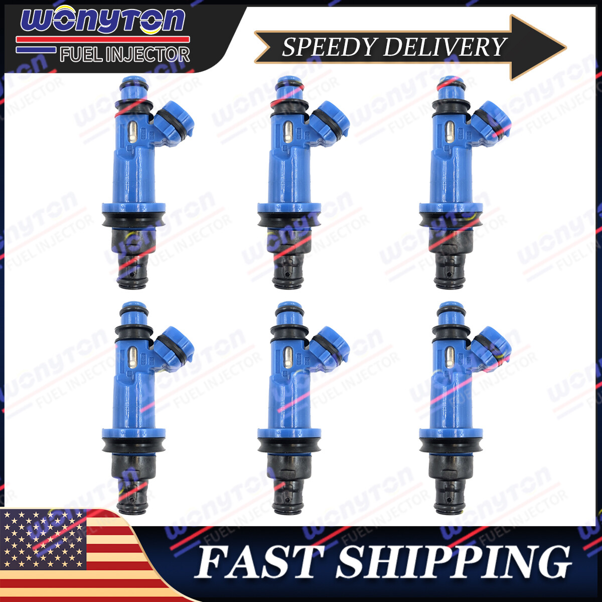 6x OEM DENSO Fuel Injectors For Toyota Tacoma Tundra 4Runner 3.4L 23250-62040