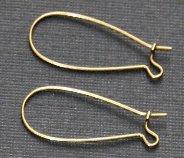 50 pcs of Antiqued Brass Kidney earwire 33X14mm