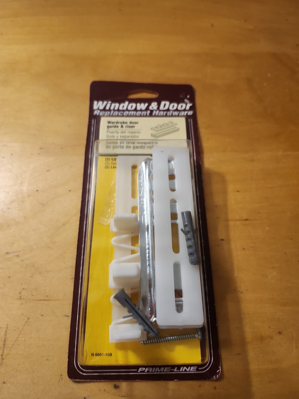 Prime Line Bottom Guide & Risers  for Sliding Doors 1 pc. White  #N 6661