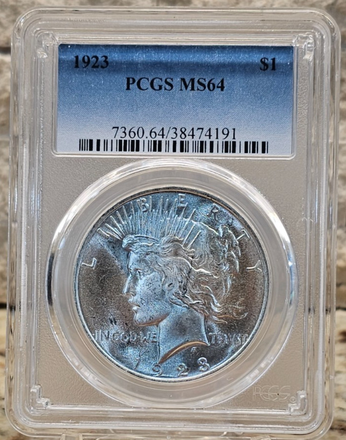 1923 Peace Silver Dollar $1 - PCGS MS64