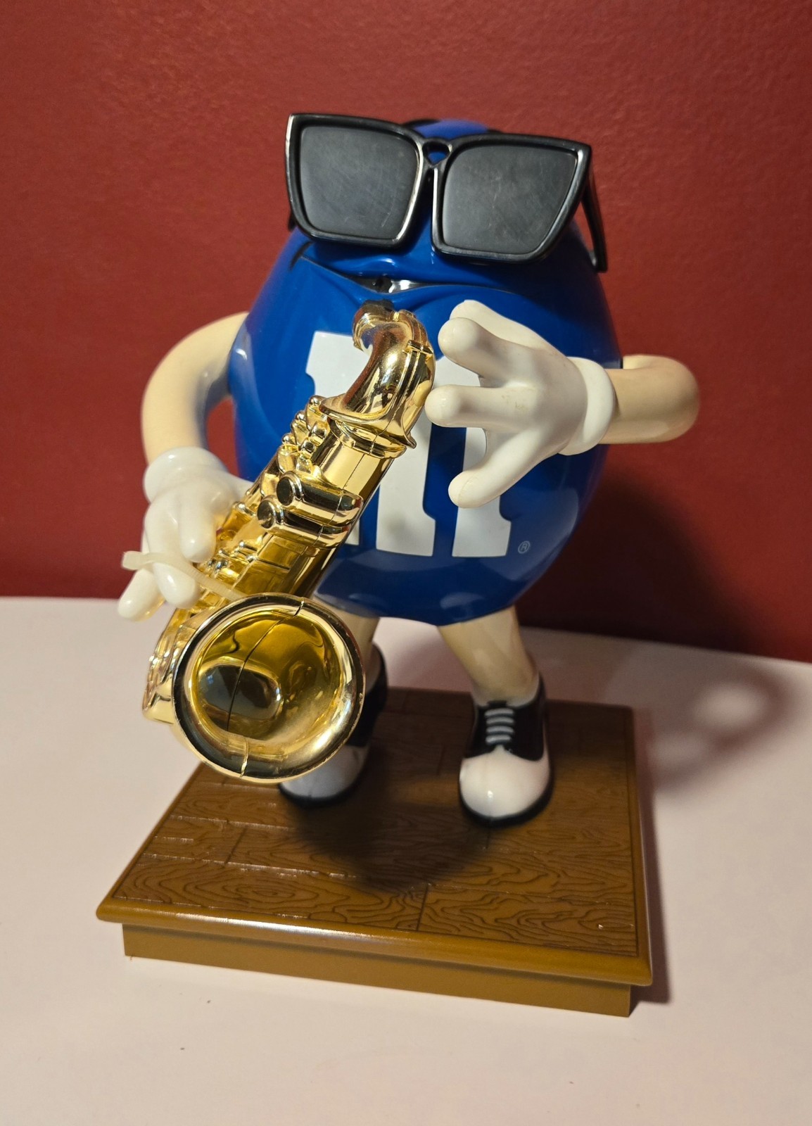 M & M Limited Edition Blues Cafe Saxophone Collector Series Candy Dispenser