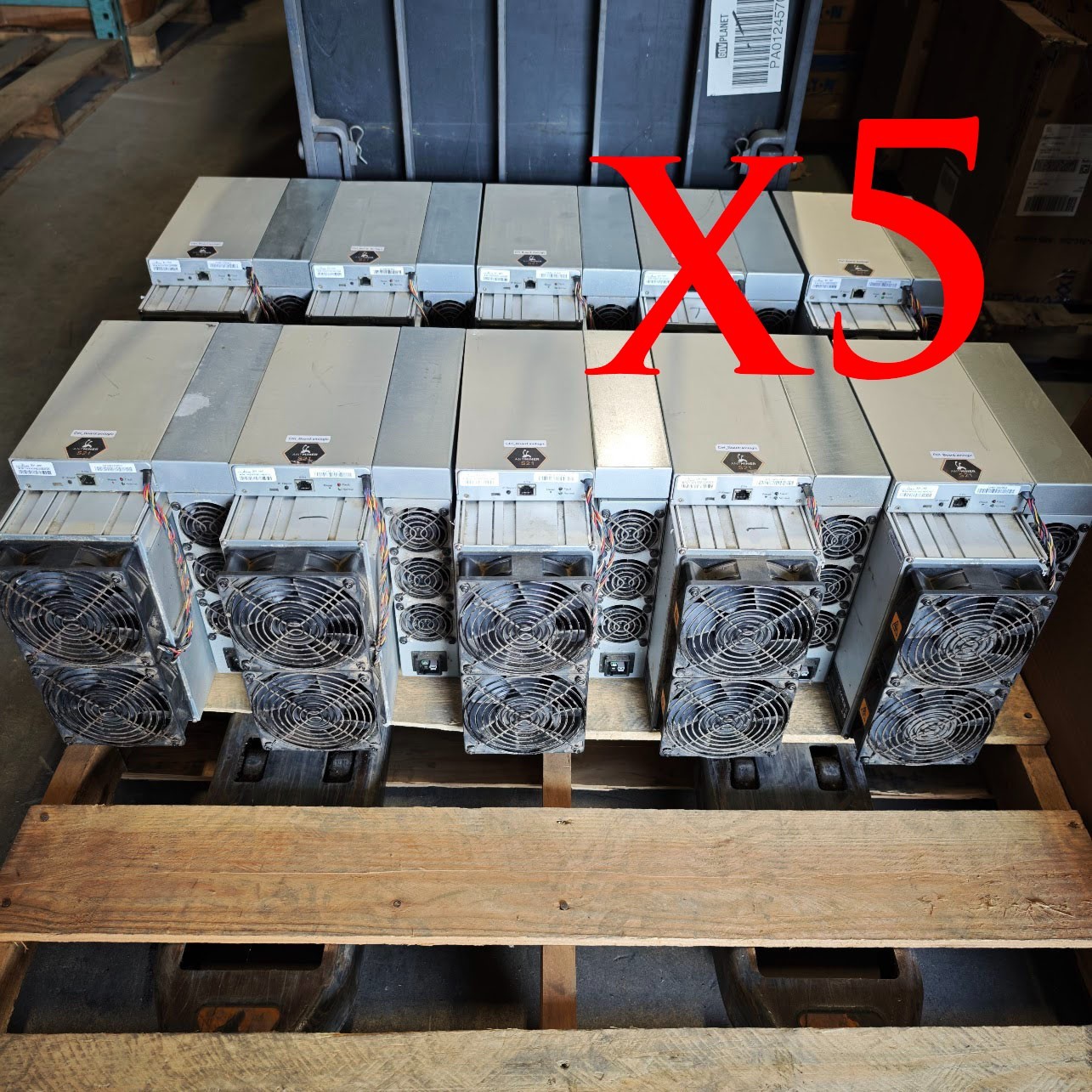 LOT of 5pcs Bitmain Antminer S21 200Th BTC Miner w/ Custom FW work on 150-222TH