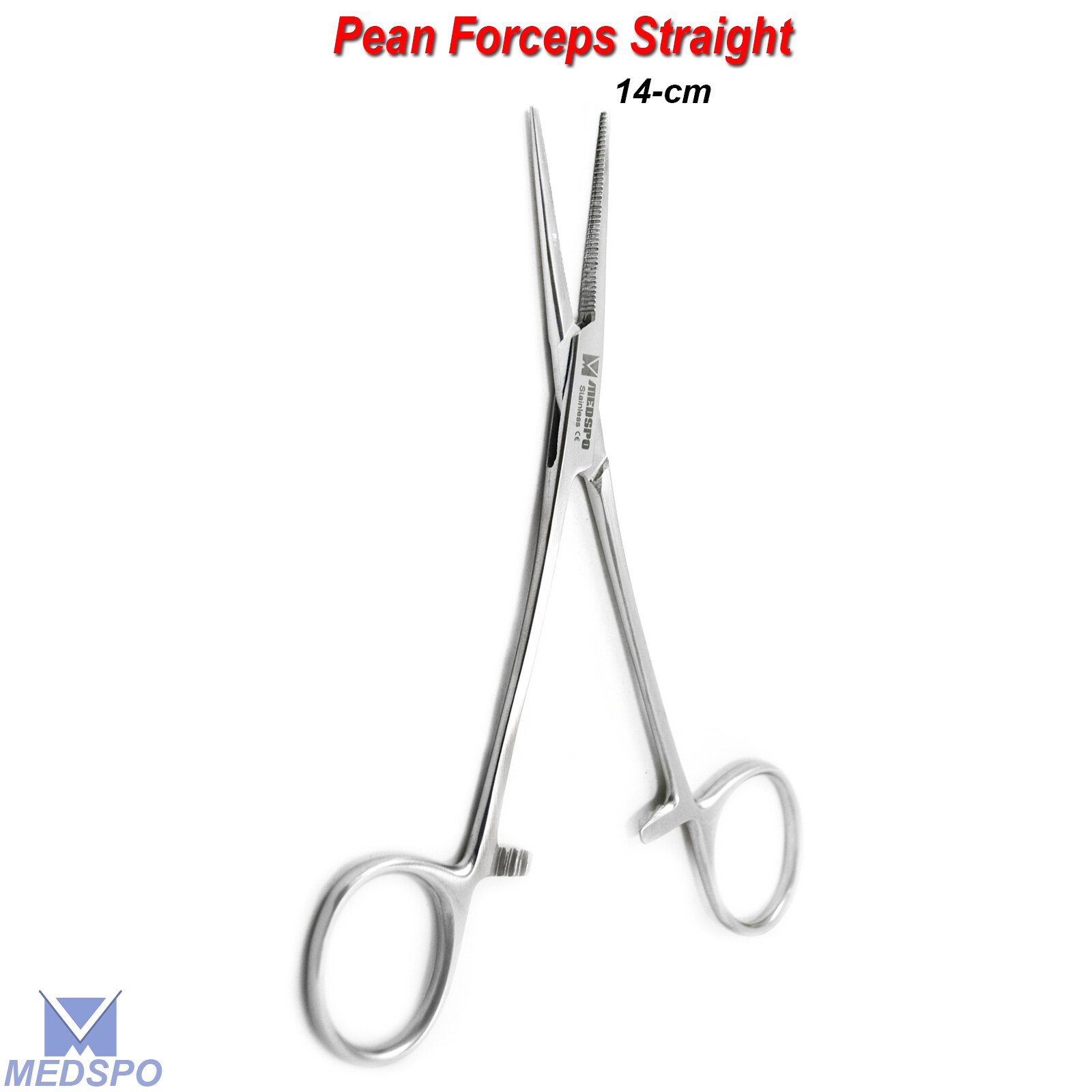 Surgical Pean Locking Forceps 14-cm Straight Piercing Artery Clamps Hemostat CE