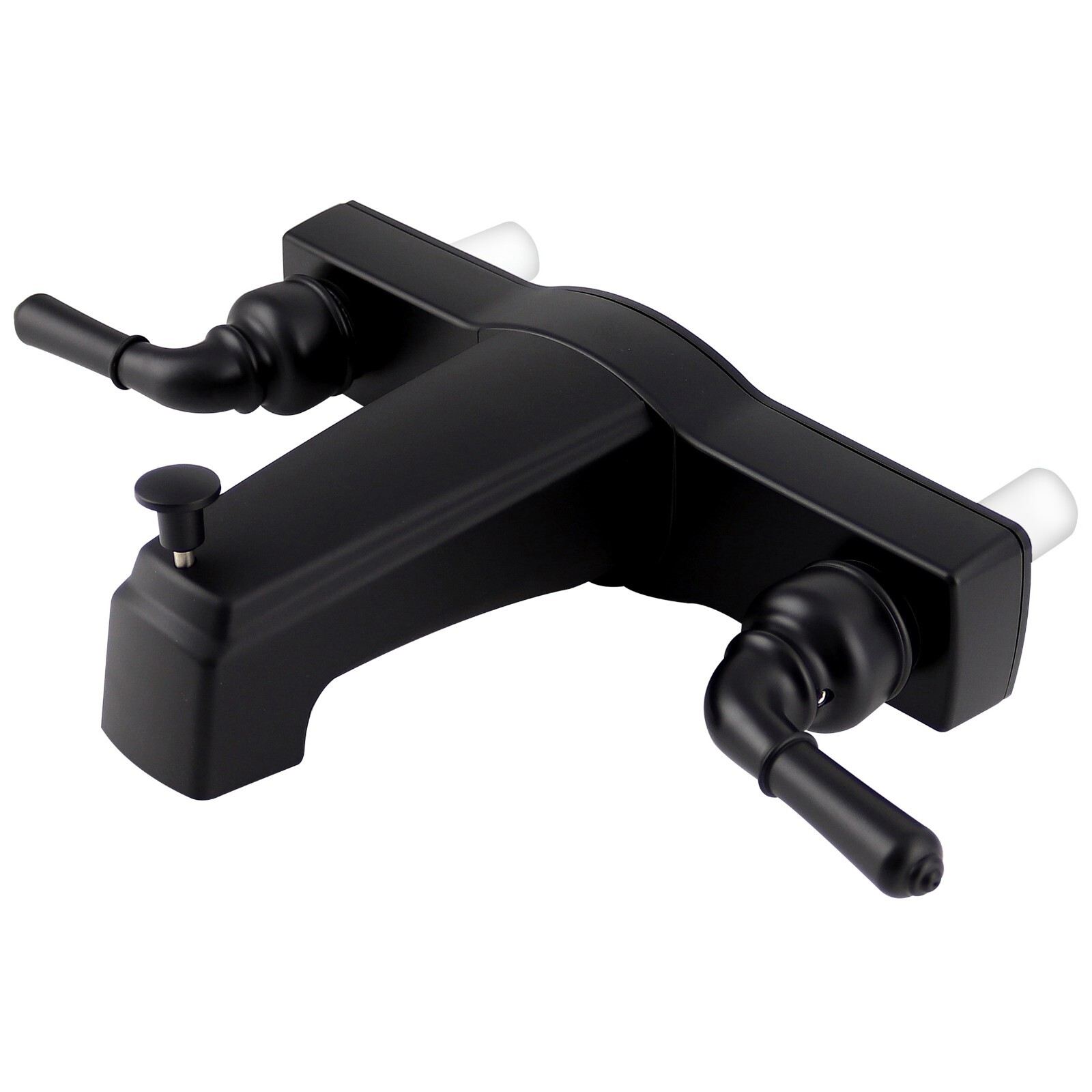 Mobile Home Two Handle 8" Tub Shower Faucet Diverter Black Finish